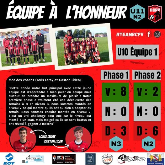 Actualité Les équipes du club à lhonneur U11 club Football